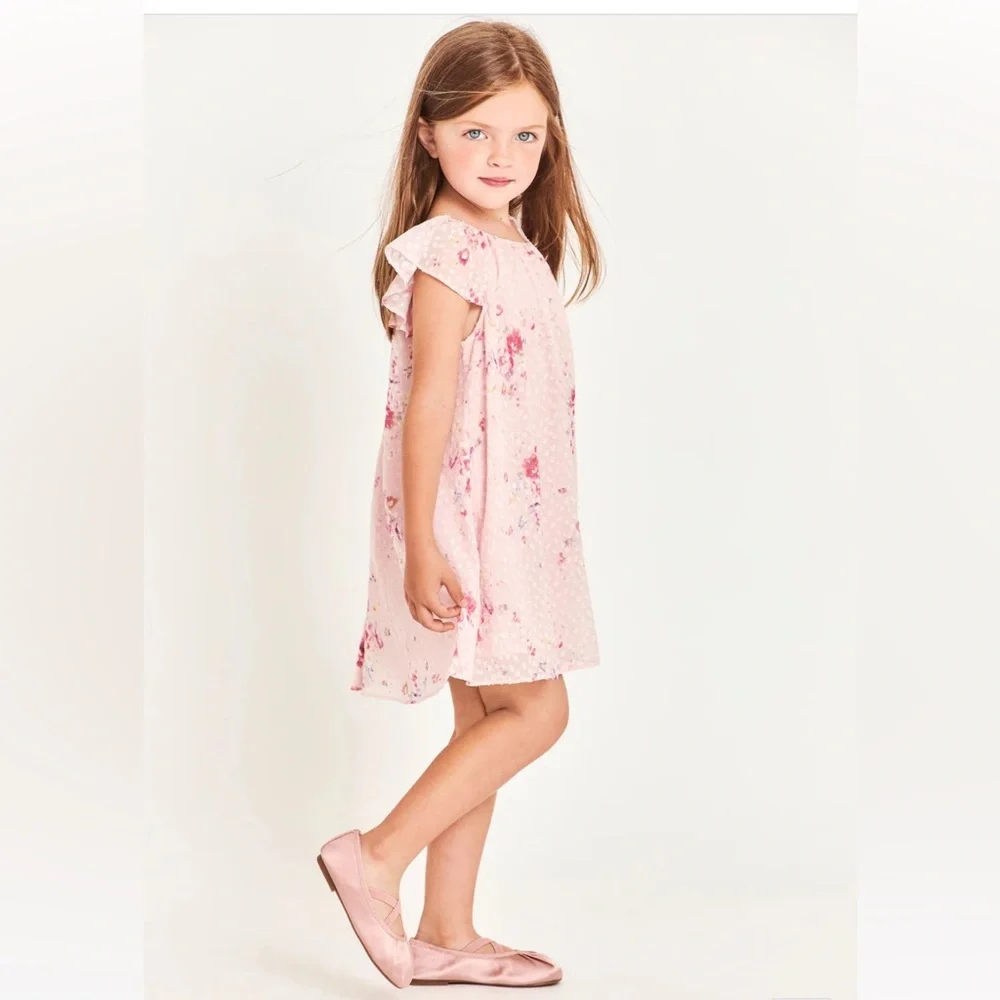NWT LOVESHACKFANCY Lou Girls Pink Dress - Size 4/5 Years